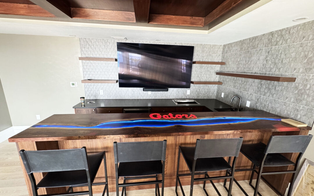 Custom LED Countertop With Sports Team Engraving