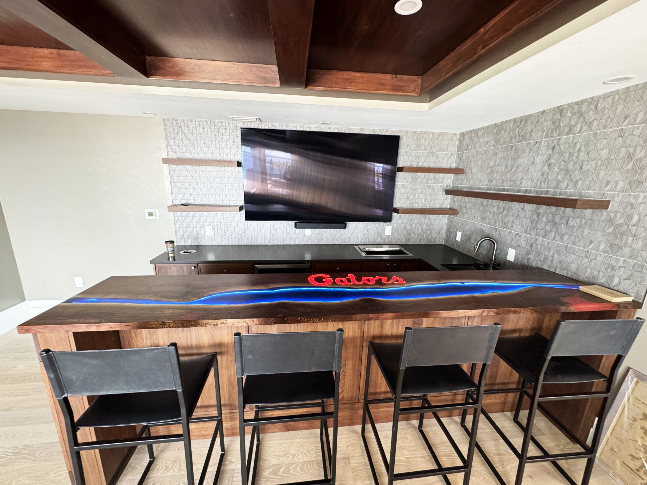Custom LED Countertop With Sports Team Engraving 12
