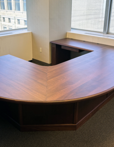 Built In Mahogany Executive Desk 3