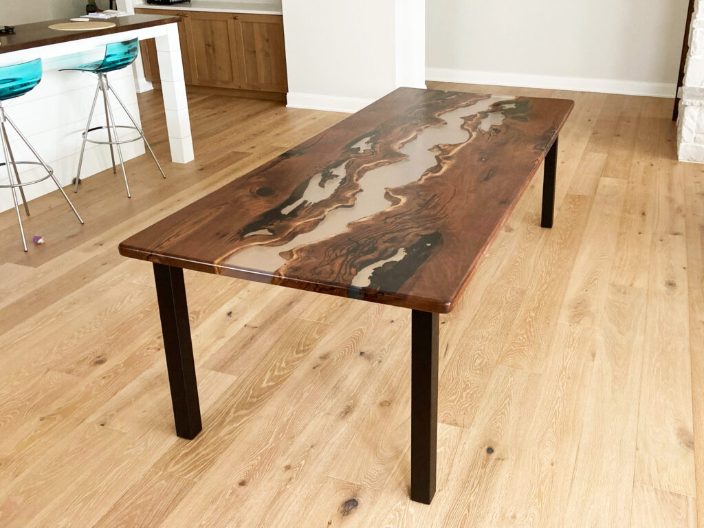 http://Distressed%20Walnut%20River%20Dining%20Table%20With%20Clear%20Epoxy%2012