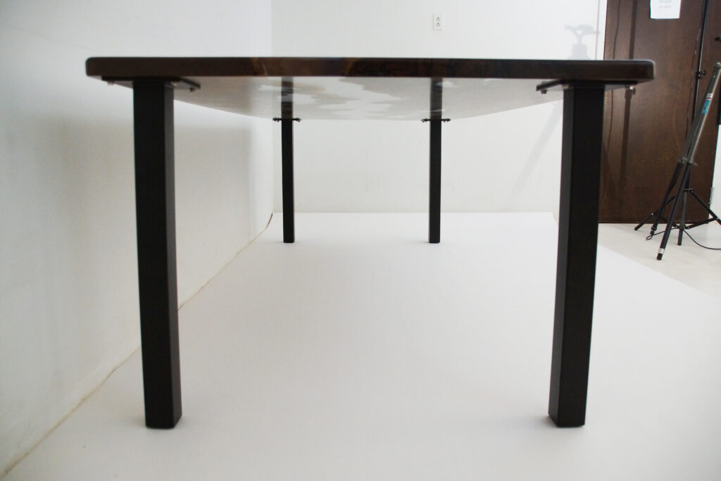 http://Distressed%20Walnut%20River%20Dining%20Table%20With%20Clear%20Epoxy%206