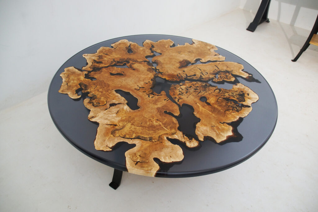 http://Translucent%20Black%20Epoxy%20&%20Maple%20Burl%20Coffee%20Table