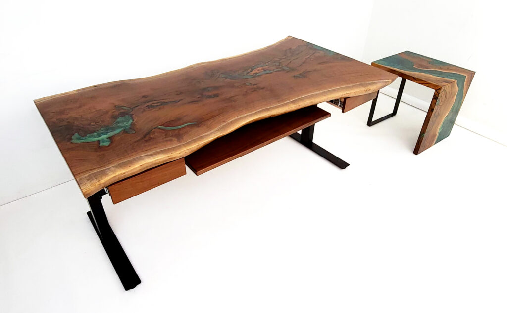 http://Uplift%20Live%20Edge%20Desk%20With%20Green%20Epoxy%20&%20Walnut%20Wood%2011