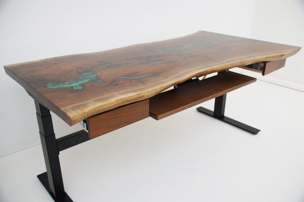 http://Uplift%20Live%20Edge%20Desk%20With%20Green%20Epoxy%20&%20Walnut%20Wood%206