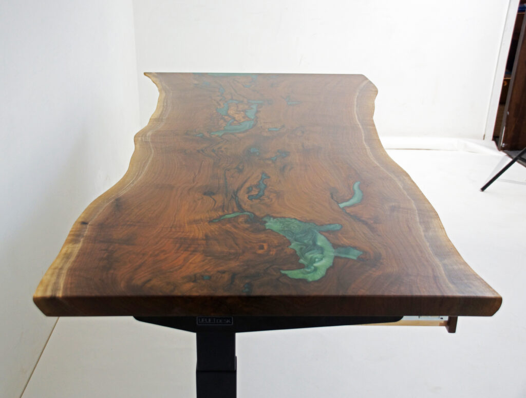 http://Uplift%20Live%20Edge%20Desk%20With%20Green%20Epoxy%20&%20Walnut%20Wood%205