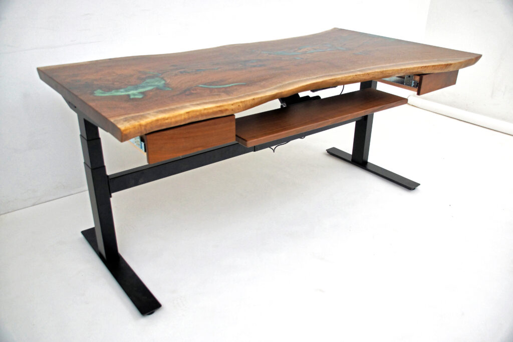 http://Uplift%20Live%20Edge%20Desk%20With%20Green%20Epoxy%20&%20Walnut%20Wood%202