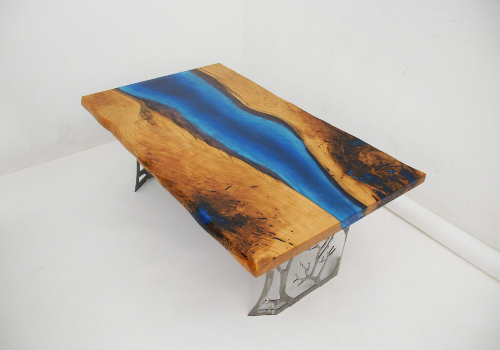 http://Dual%20Epoxy%20&%20Live%20Edge%20Cherry%20Wood%20Coffee%20Table%201