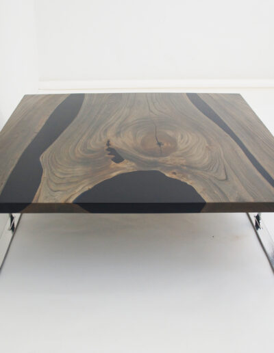 Black Epoxy & Grey Walnut Coffee Table 2