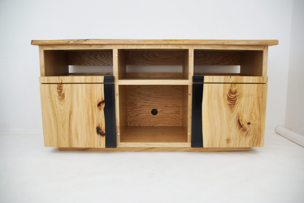 http://Translucent%20Black%20Epoxy%20&%20Elm%20Entertainment%20Center%205