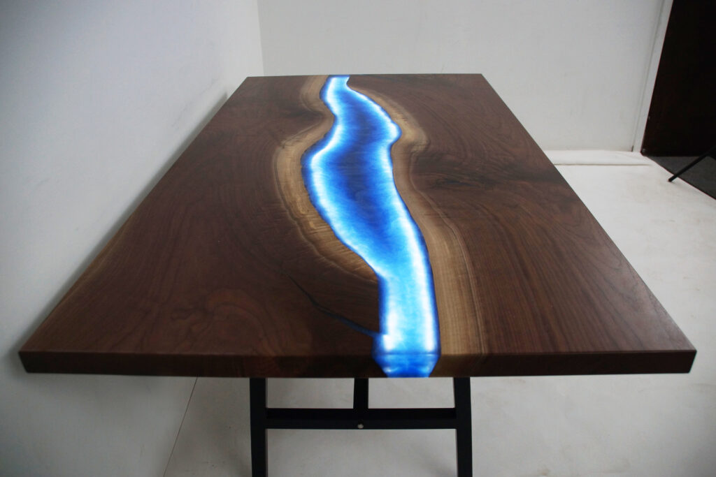 http://LED%20Lit%20Walnut%20River%20Table%20With%20Leif%20Extensions%2010