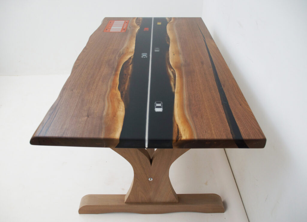 http://Small%20Walnut%20River%20Table%20With%20Embeded%20Model%20Cars%20&%20License%20Plate%201774%203