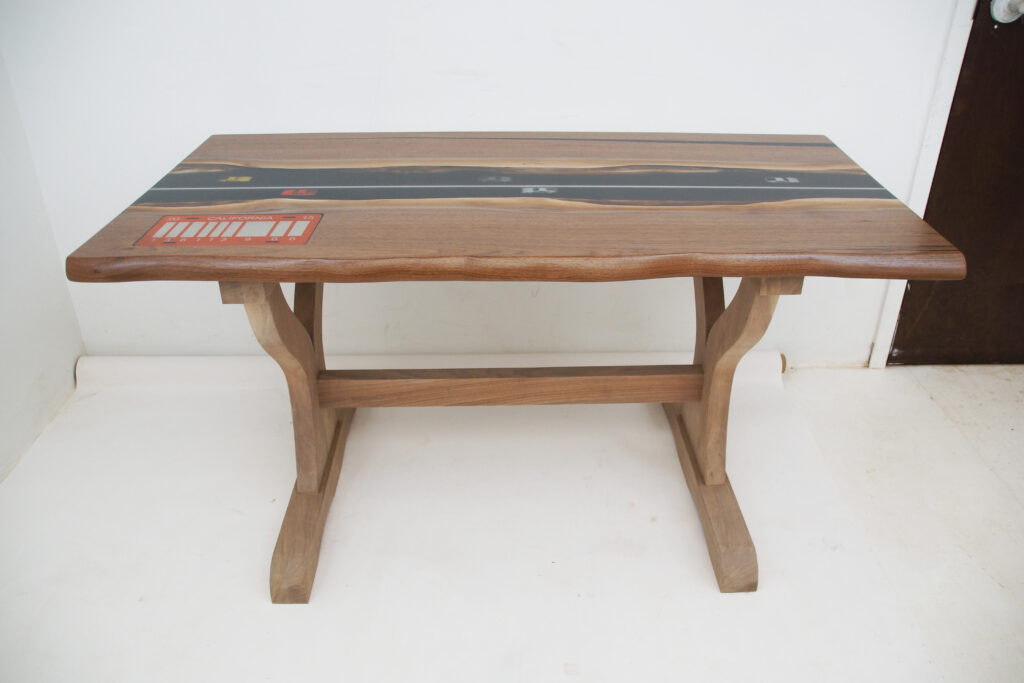 http://Small%20Walnut%20River%20Table%20With%20Embeded%20Model%20Cars%20&%20License%20Plate%201774%202