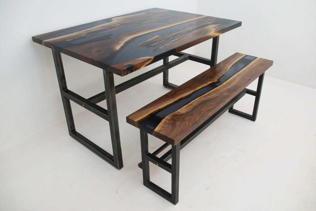 http://Distressed%20Walnut%20River%20Table%20With%20Translucent%20Epoxy%201801