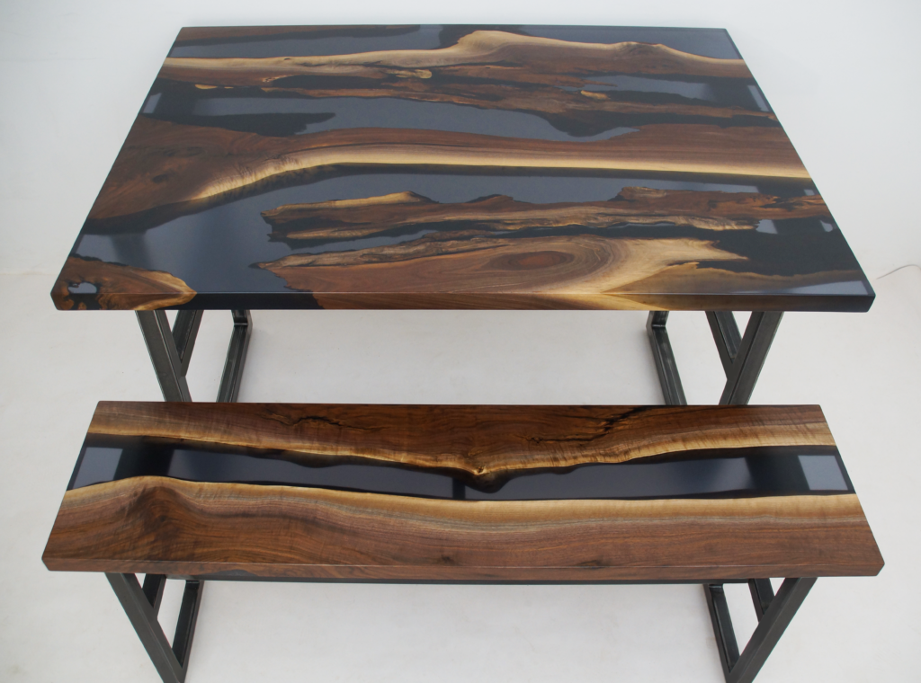 http://Distressed%20Walnut%20River%20Table%20With%20Translucent%20Epoxy%201801%204