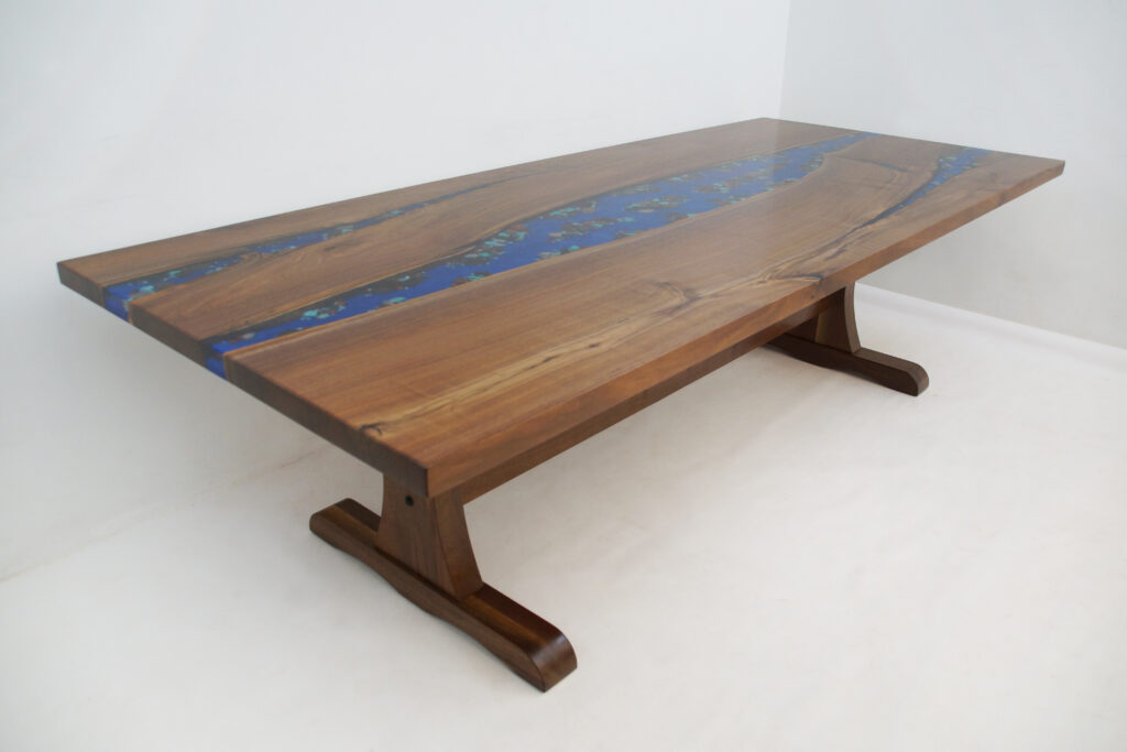 http://Walnut%20River%20Table%20With%20Embedded%20Gemstones%201778