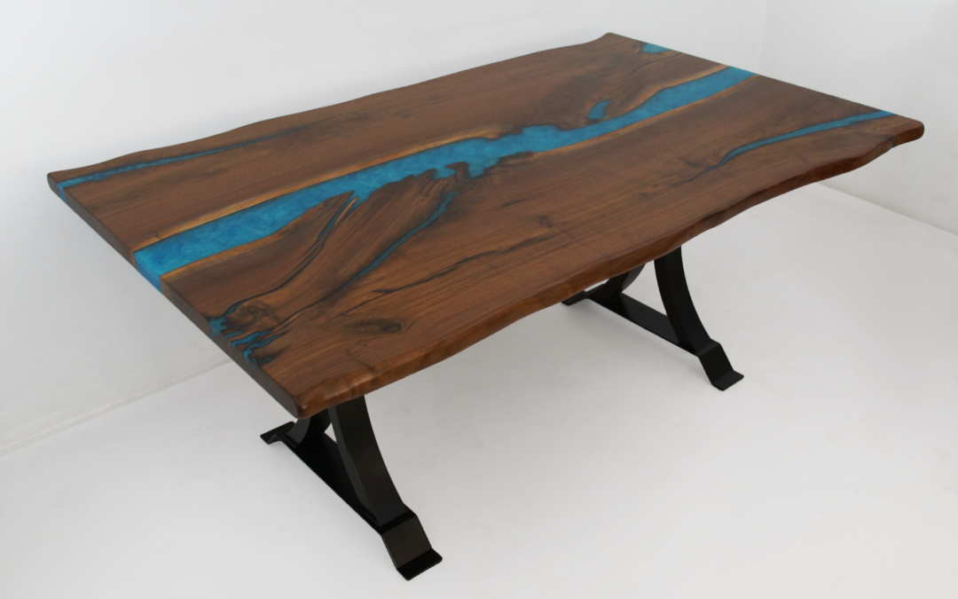 Live Edge Walnut River Dining Table