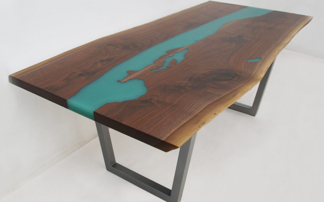 LED Walnut Epoxy River Table