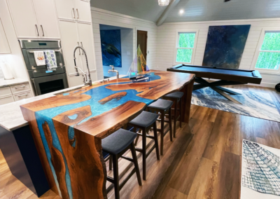 Australian Beefwood Live Edge Countertop With Double Waterfall 1653 13