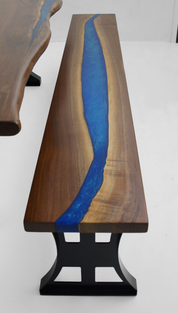 http://Live%20Edge%20Table%20&%20Bench%20Set%20With%20Blue%20Epoxy%20River%201833%206