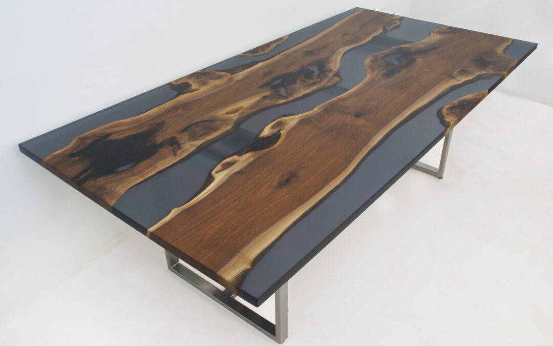 Translucent Black Epoxy Dining Table