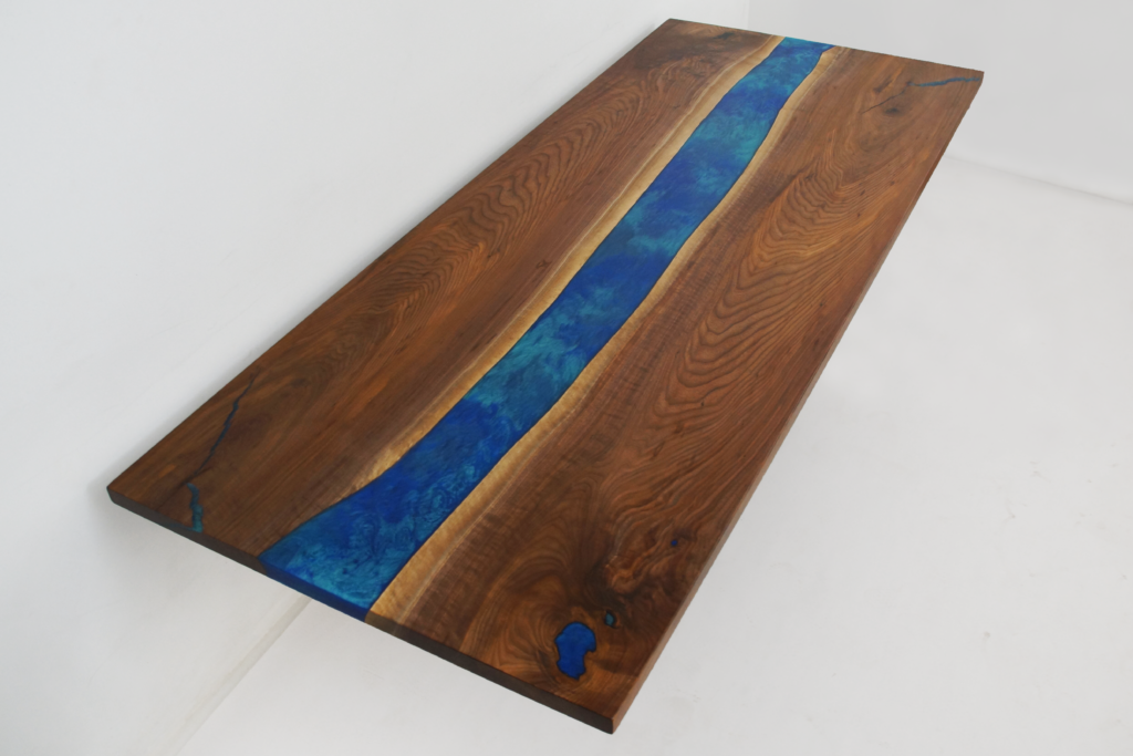 http://Walnut%20Dining%20Table%20With%20Dual%20Blue%20Epoxy%20River%201871%204