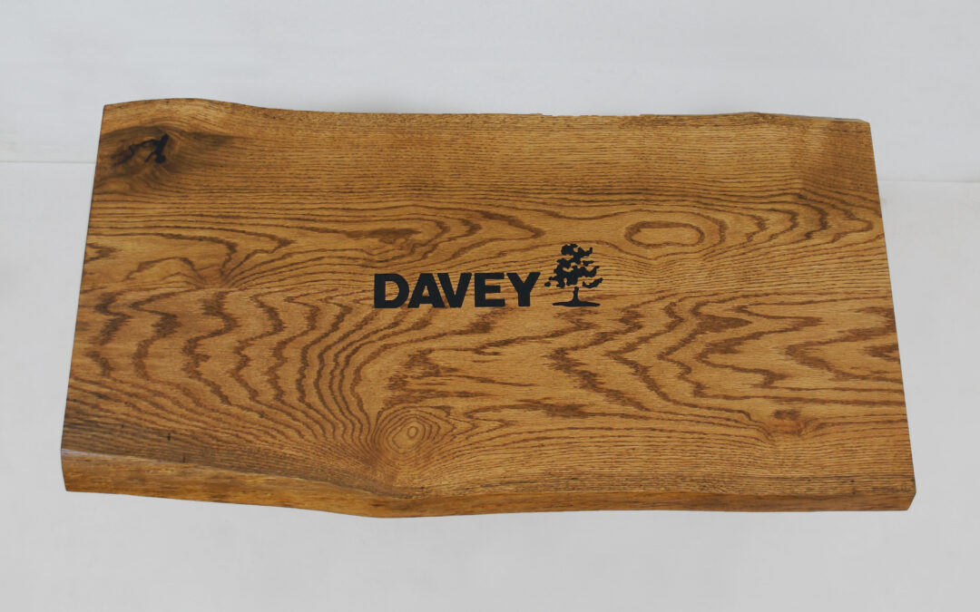 Small Live Edge Coffee Table With CNC Engraving