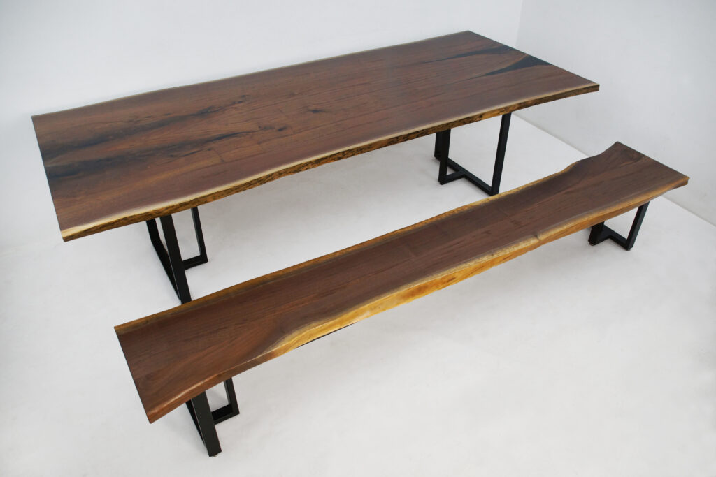 http://Large%20Matching%20Walnut%20Table%20&%20Bench%201799%201