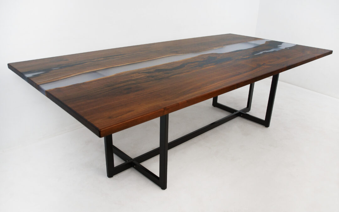 Walnut Epoxy River Dining Table
