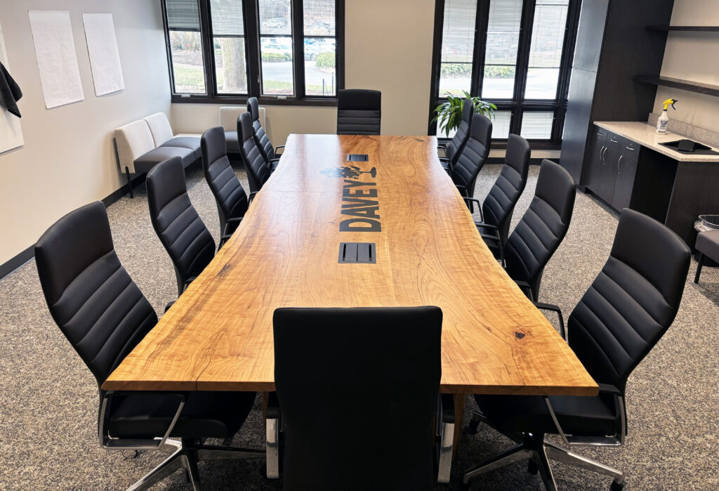http://Live%20Edge%20Cherry%20Conference%20Table%20With%20CNC%20Logo%205