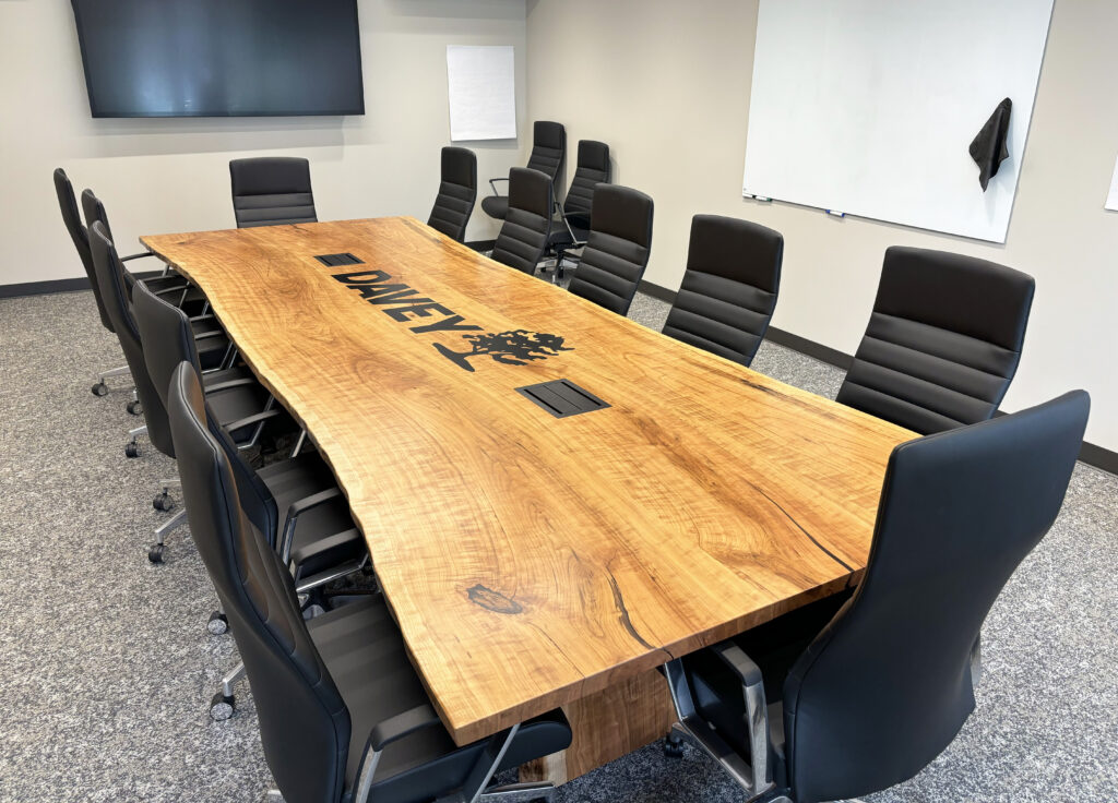 http://Live%20Edge%20Cherry%20Conference%20Table%20With%20CNC%20Logo%204