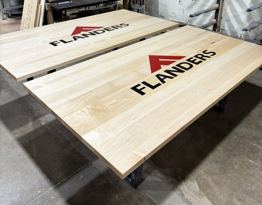http://Matching%20Maple%20Conference%20Tables%20With%20Custom%20Logo%205