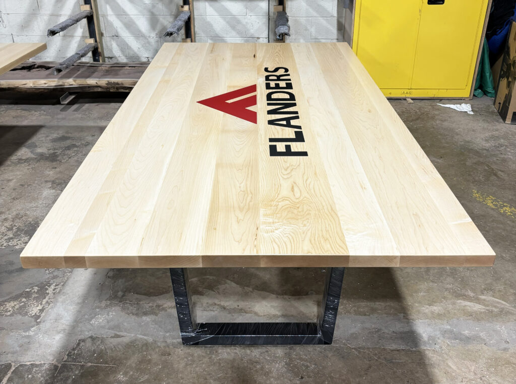 http://Matching%20Maple%20Conference%20Tables%20With%20Custom%20Logo%202
