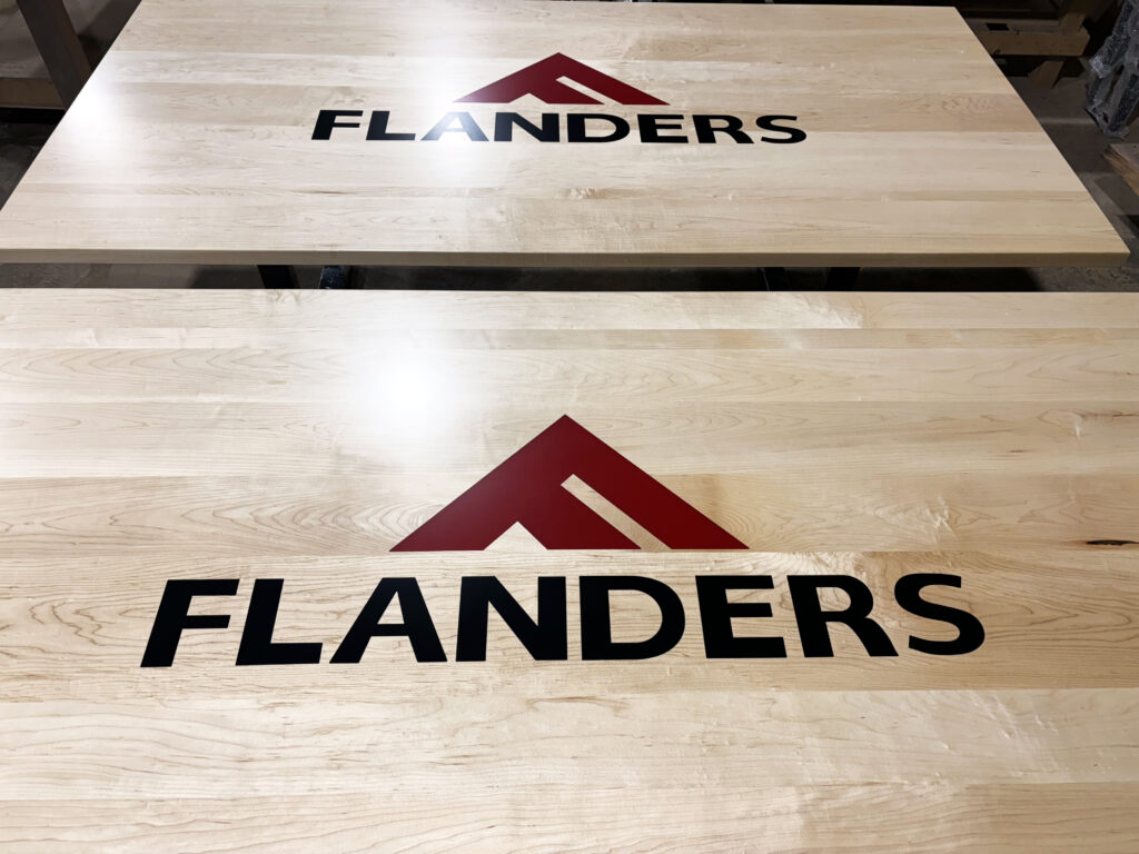 http://Matching%20Maple%20Conference%20Tables%20With%20Custom%20Logo%201