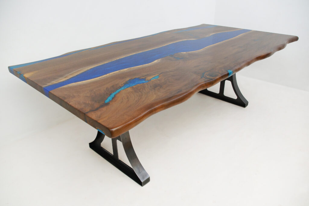 http://Live%20Edge%20Walnut%20Dining%20Table%20With%20Dual%20Blue%20Epoxy%201780%201