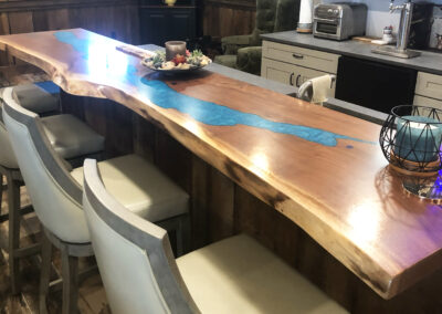 Walnut Bartop With Lake Chautauqua CNC 3001