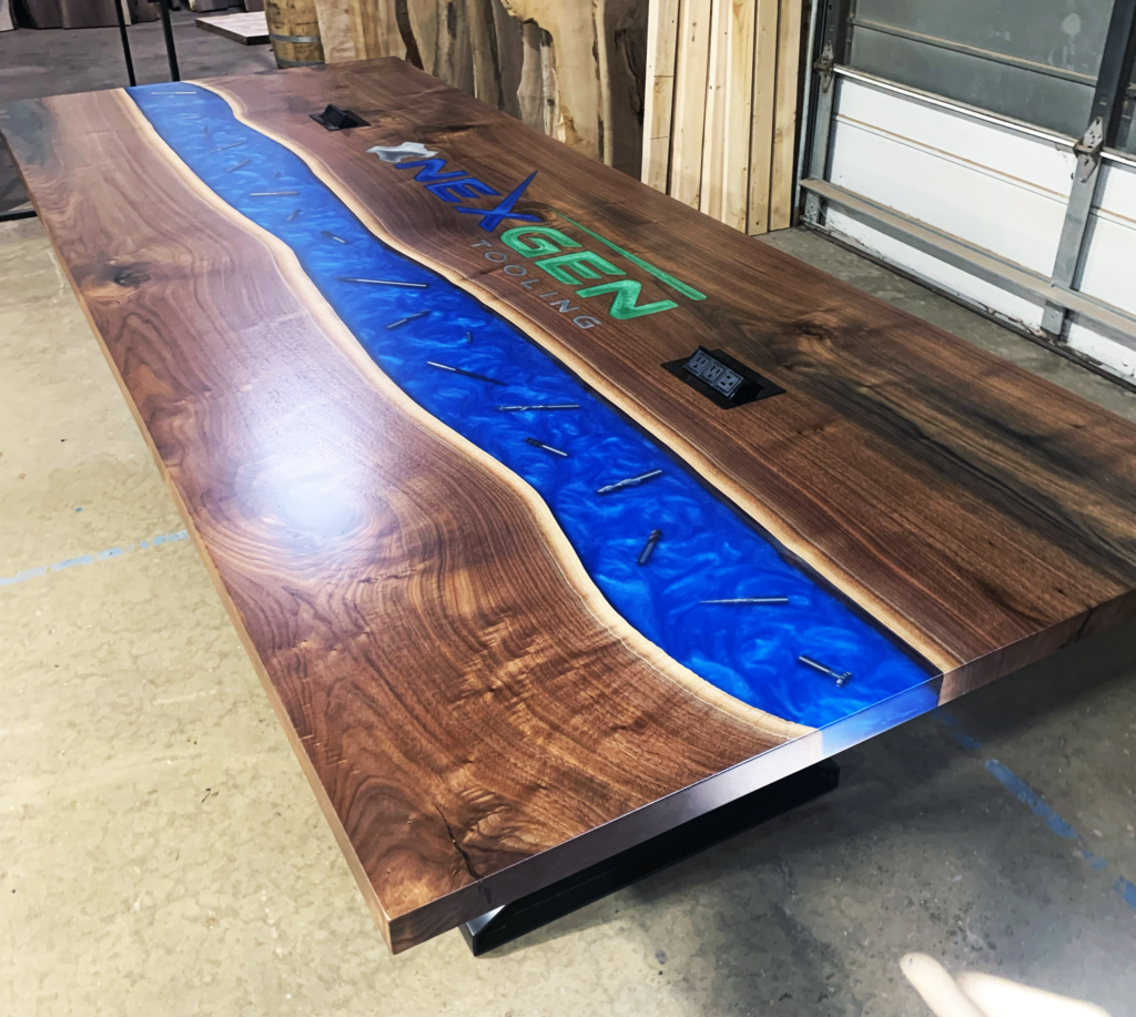 http://Walnut%20Conference%20Table%20With%20Embedded%20Drillbits%202