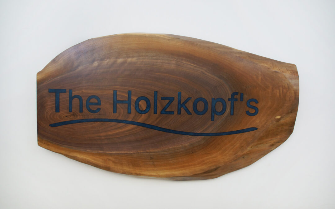 Walnut Sign With CNC Engraving