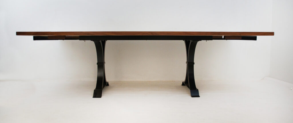 http://Extendable%20Walnut%20Dining%20Table%20with%20River%20Rocks%20&%20Gold%201786%207