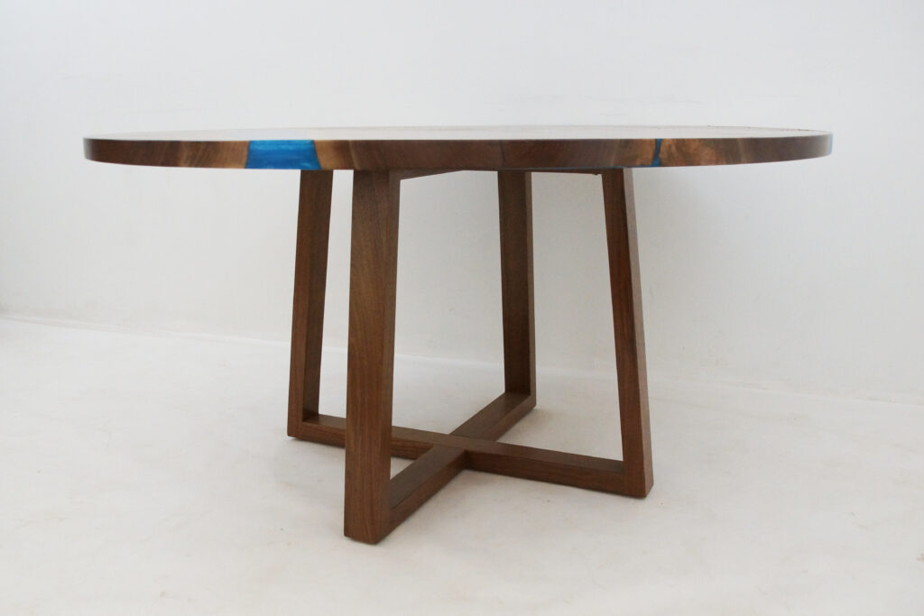 http://Round%20Walnut%20Kitchen%20Table%20With%20Blue%20Rivers%2014