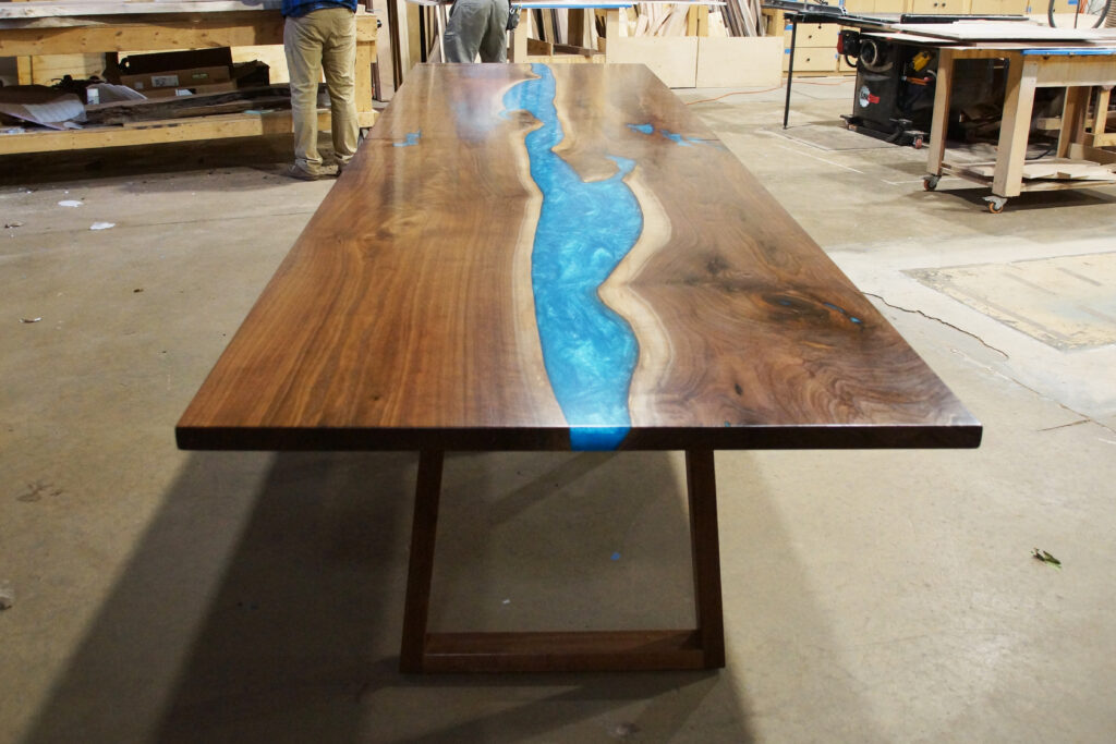 http://Walnut%20Conference%20Tables%20With%20Custom%20Blue%20Green%20Epoxy%209