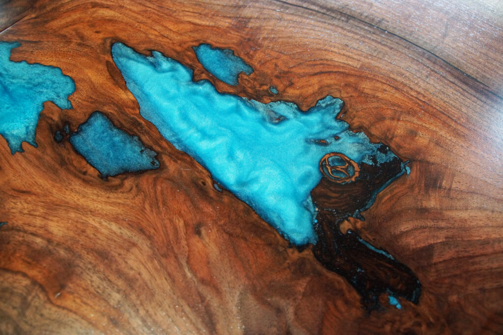 http://Walnut%20Conference%20Tables%20With%20Custom%20Blue%20Green%20Epoxy%207