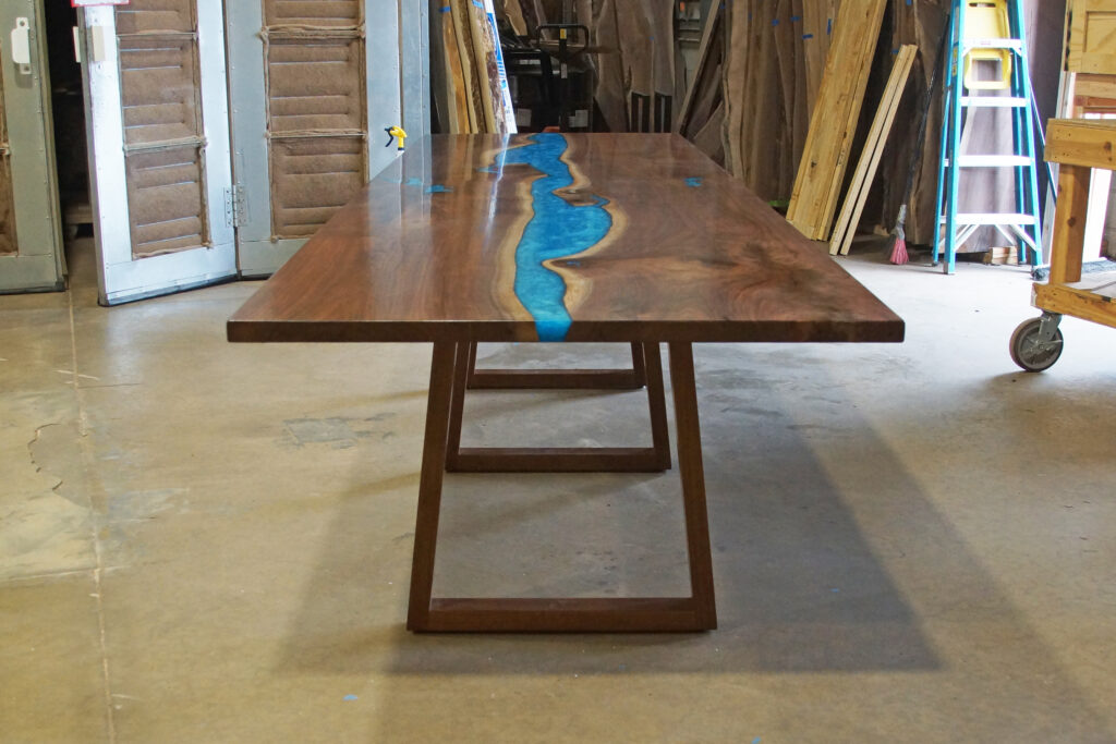 http://Walnut%20Conference%20Tables%20With%20Custom%20Blue%20Green%20Epoxy%203