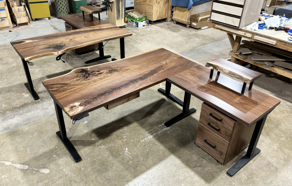 http://Matching%20Black%20Walnut%20And%20Resin%20Sit%20Stand%20Desks%206