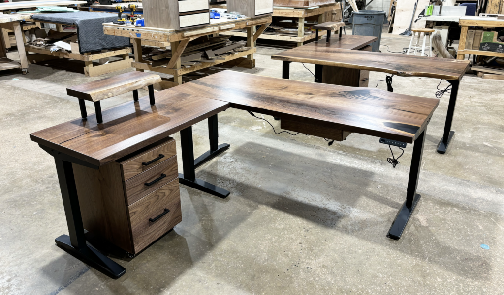 http://Matching%20Black%20Walnut%20And%20Resin%20Sit%20Stand%20Desks%203