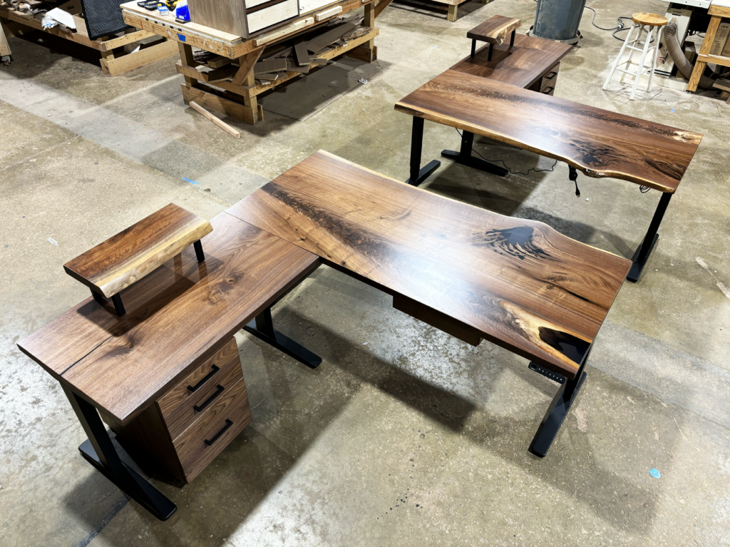 http://Matching%20Black%20Walnut%20And%20Resin%20Sit%20Stand%20Desks%205