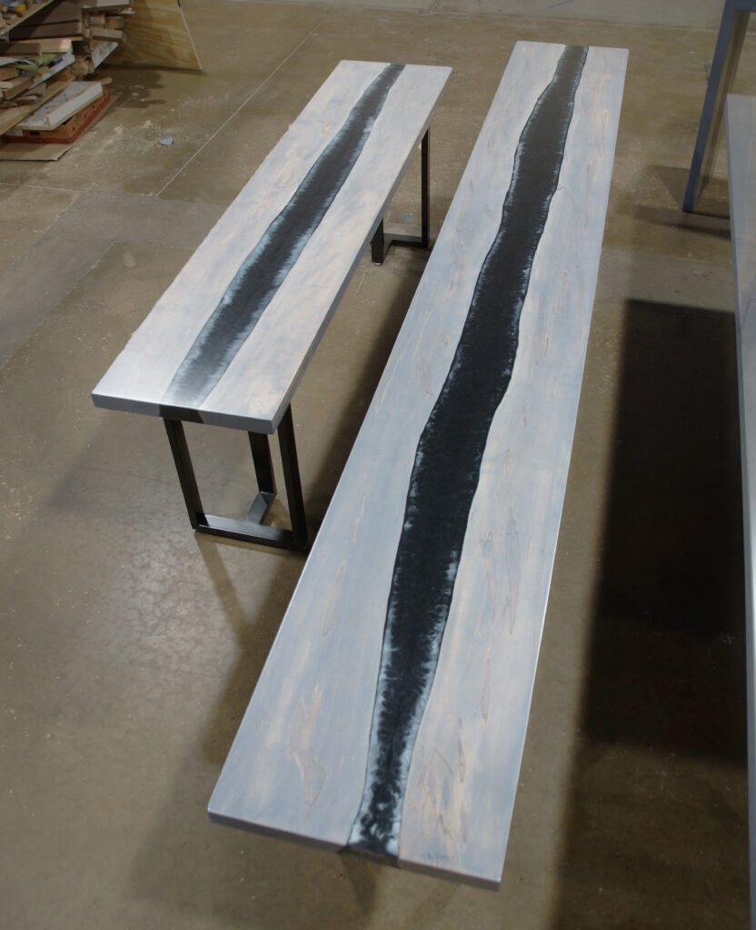 http://Gray%20Stained%20Maple%20River%20Table%20Set%201815%203