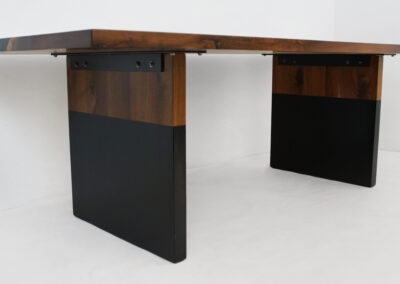 Walnut River Dining Table With Custom Base 1811 2