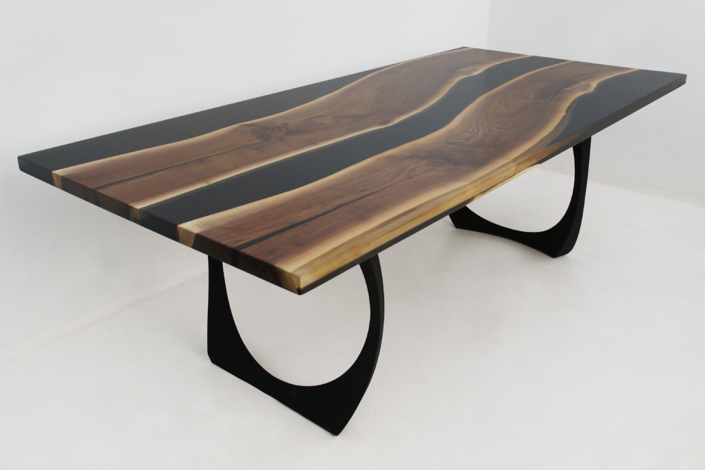 http://Walnut%20River%20Table%20With%20Black%20&%20Clear%20Epoxy%201924