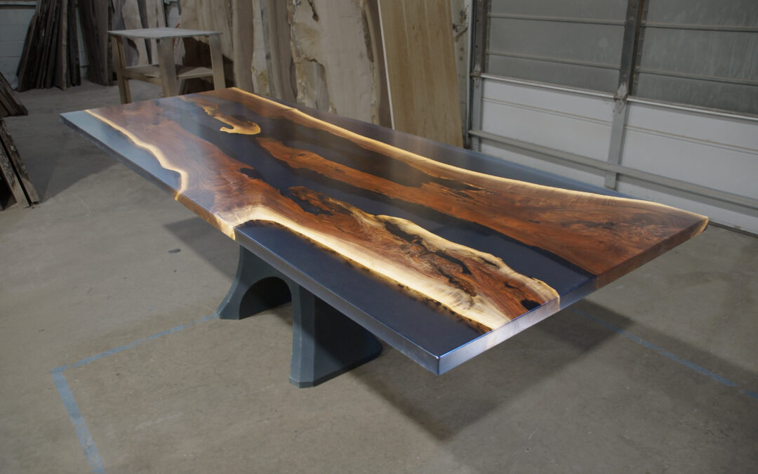 Walnut Epoxy Dining Table
