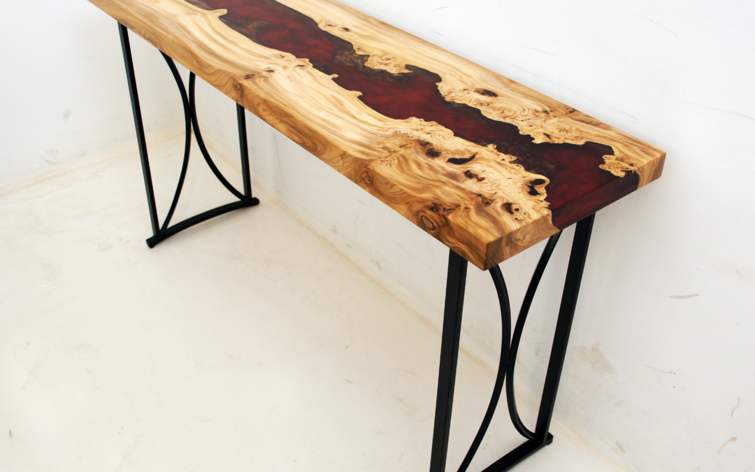 Elm Burl Side Table